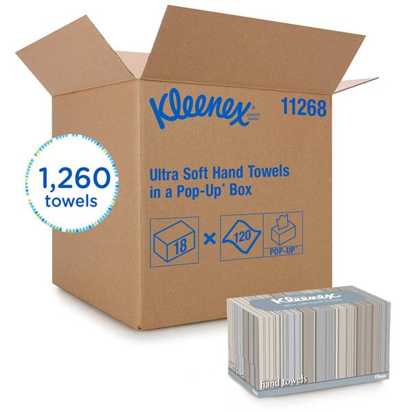 Towel Roll Hand Kleenex 1 Ply Paper 9 in x 10.5 in White 70/Bx, 18 BX/CA